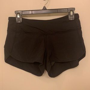 Lululemon 6in black running shorts